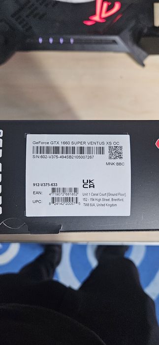 Placă Video MSI GeForce GTX 1660 SUPER VENTUS XS OC, 6GB GDDR6, 192-bi