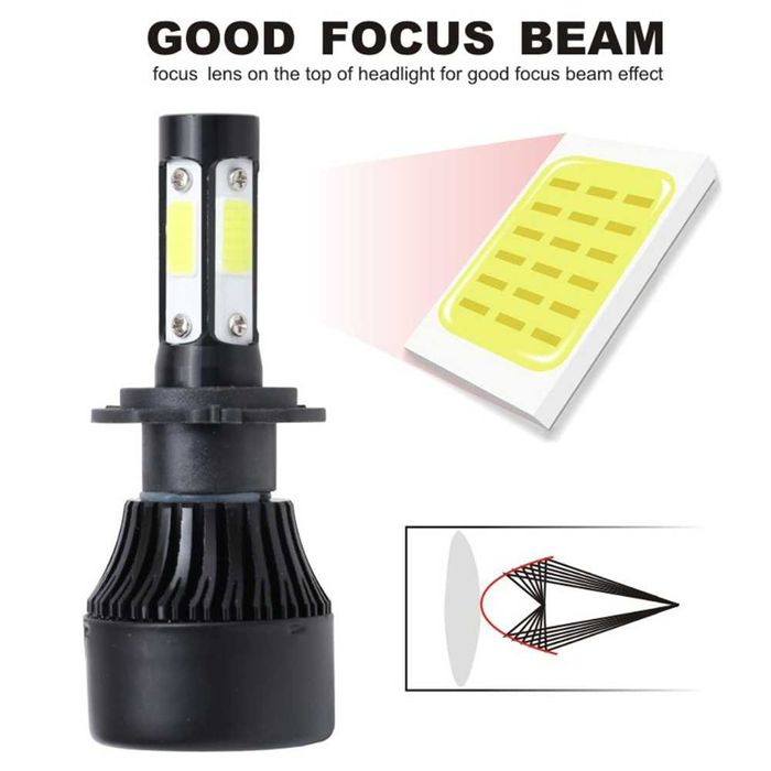 4 ДИОДА H4 H7 H1 HB3 HB4 LED Автомобилни Крушки 100W 20000LM