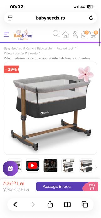Patut cosleeper lionelo leonie