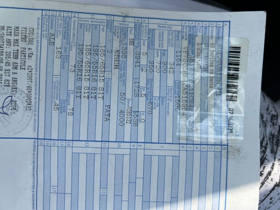 Vând Citroen C3 an 2012