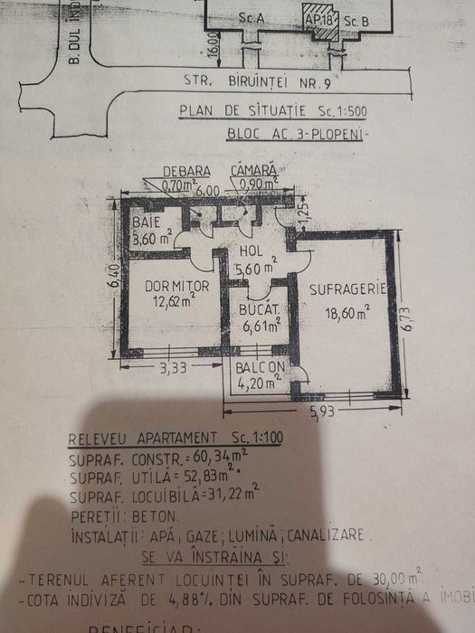 Apartament 2 camere de vânzare Plopeni, Prahova