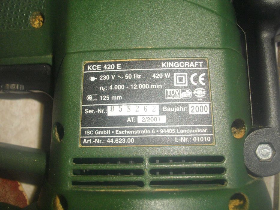 Немски:  Електрическо Ренде Meister Ексцентър Виброшлайф 900W-420W