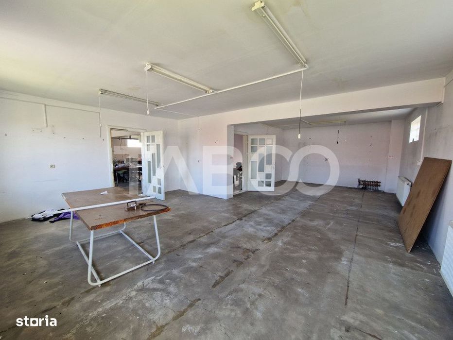Spatiu comercial 100 mpu CURENT TRIFAZIC locuri parcare Lazaret Sibiu