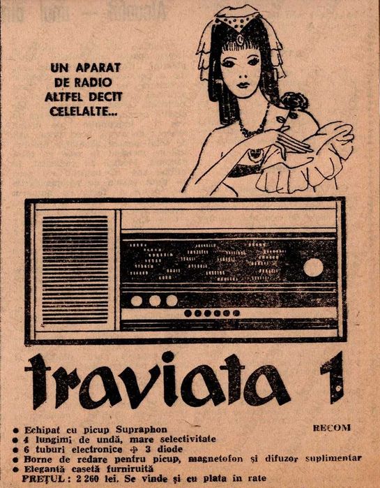Radio pickup TRAVIATA - Electronica - 1971