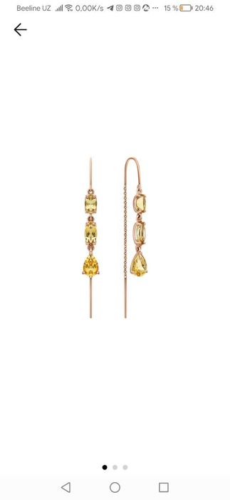 Золотые серги  весулка 585