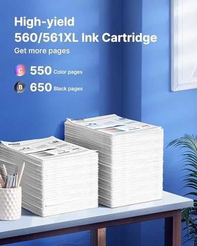Нови 2 броя 560XL 561XL мастилници за Canon PIXMA TS5350 TS7450 – черна + цветна принтер мастило