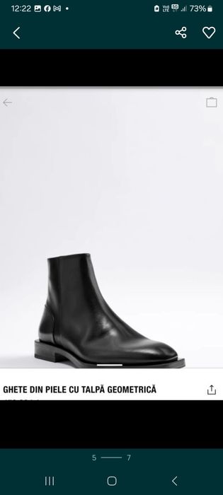 Ghete Zara Premium cu talpa geometrica,model Vuitton, 40