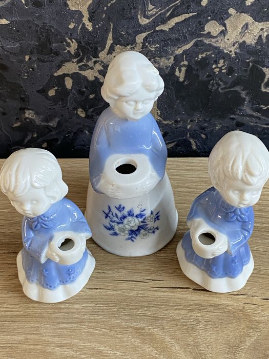 Свещнищи  дървени и порцеланови