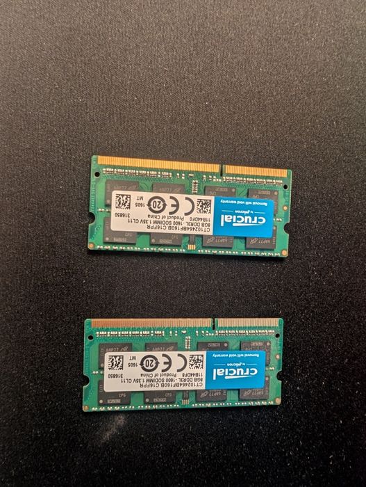 Crucial Arbeitsspeicher 8GB (DDR3L-RAM, bis zu 160OMHZ, CL11, 204-polig)