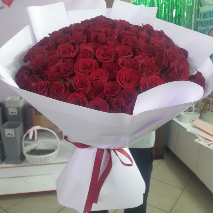 101 роза метровые 37000тг!