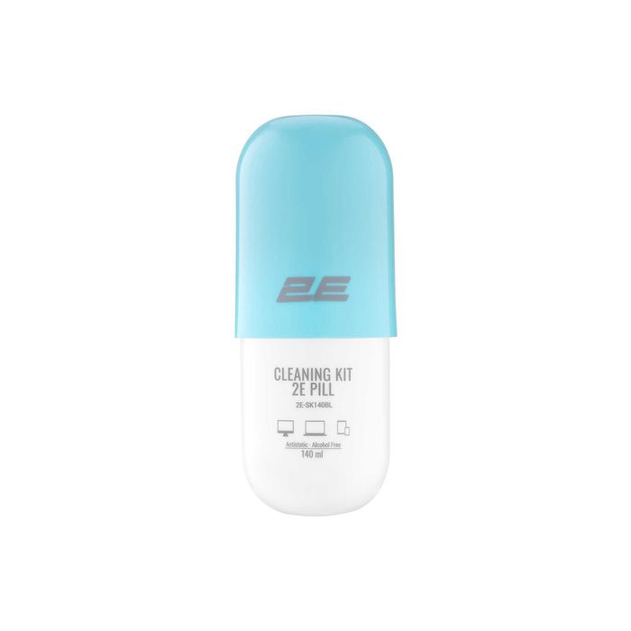 } Чистящий набор 2E PILL (liquid-140ml whipe-20cm)white-blue2E-SK140BL