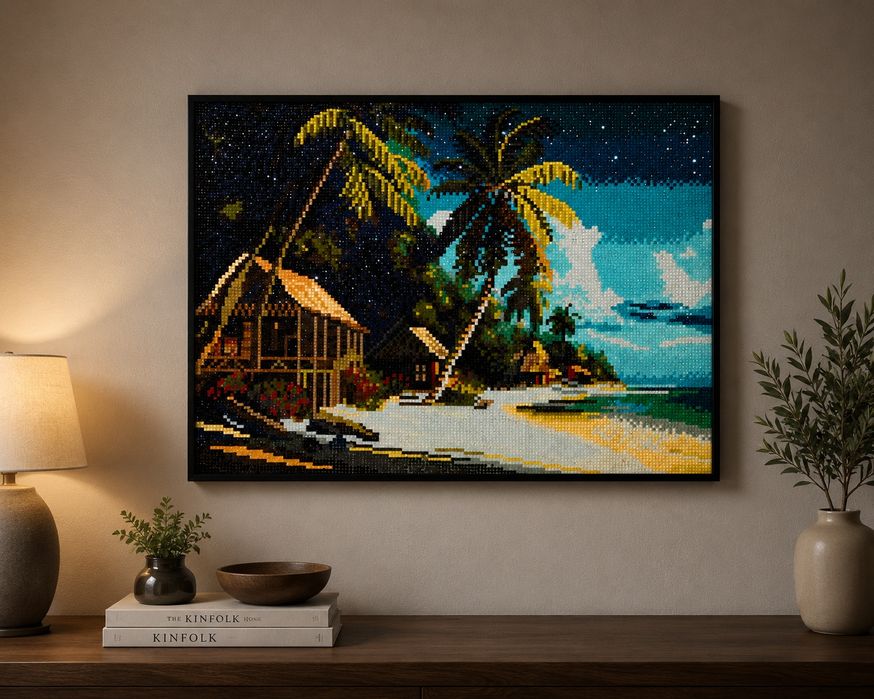 Tablou Diamond painting vine pus în rama45×35