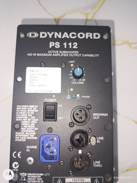 Amplificator Subwoofer activ Dynacord Defectă Prețul e Negogiabil