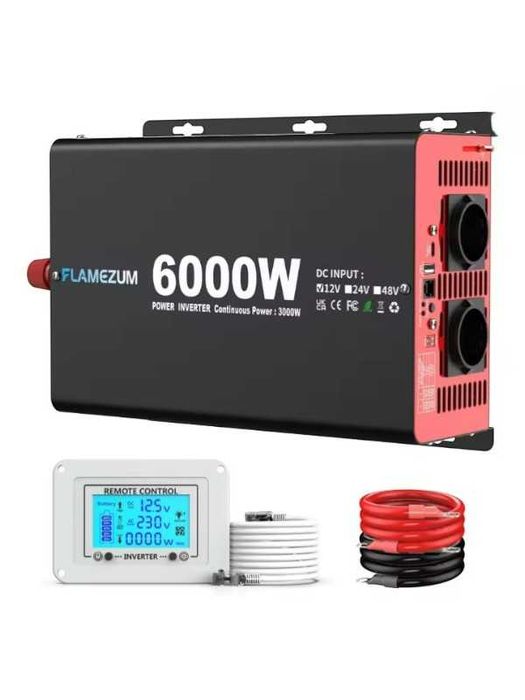 Invertor 6000W Varf, 3000W Continu, Unda Modificata, 24V