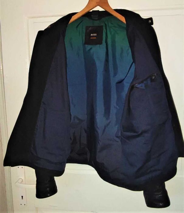 Geaca piele originala - Hugo Boss biker style.