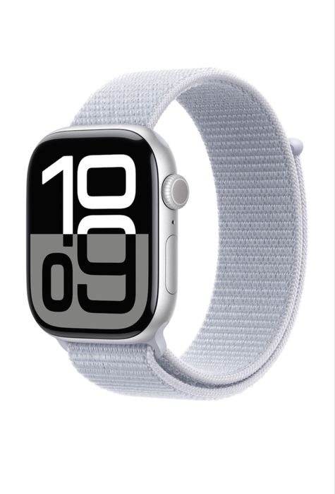 Apple Watch 10 GPS, case Silver Aluminium 46 mm Blue Cloud Sport  Loop