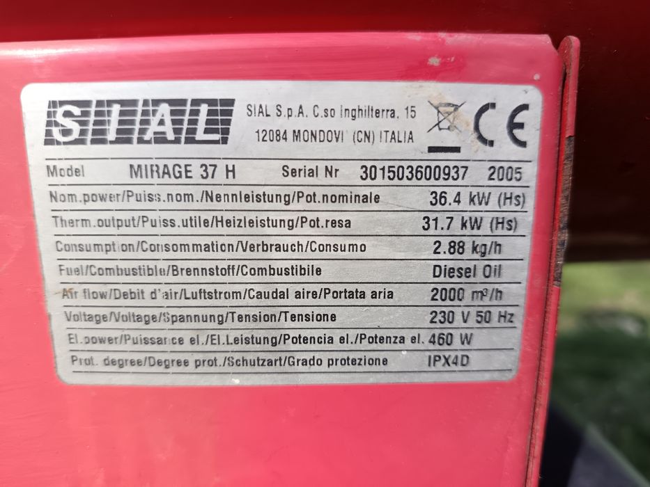 Дизелов калоруфер марка SIAL Mirage 37H