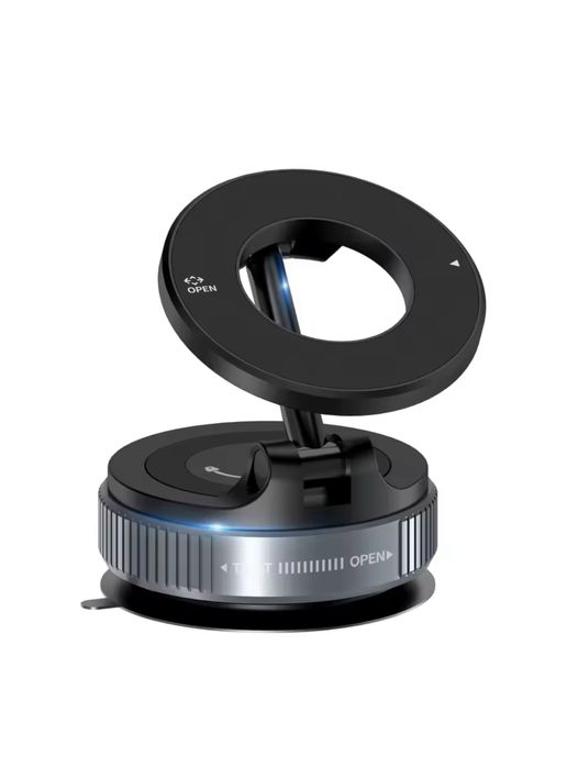 Suport Metalic Magsafe Telefon Auto Pliabil 360 Banda Adeziva Negru