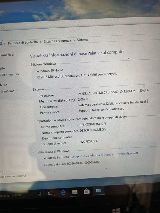 Vând tabletă asus cu windows 10 home