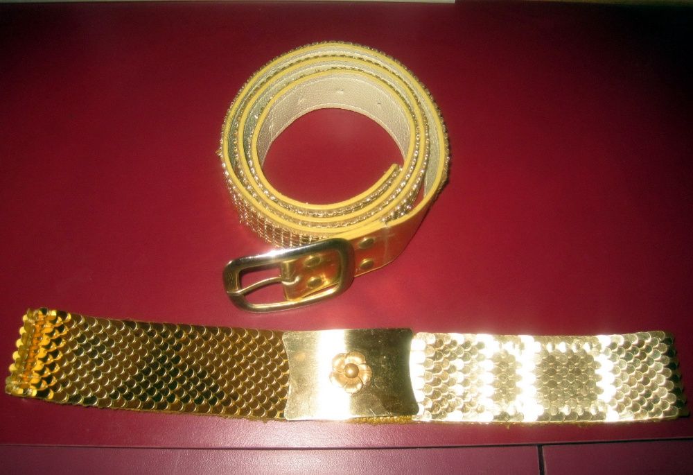 Златни колани, имитиращи кожа на змия, змийска плетка, златно коланче