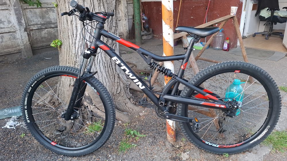 Bicicleta B-TWIN ROCKRIDER 120 full suspensie