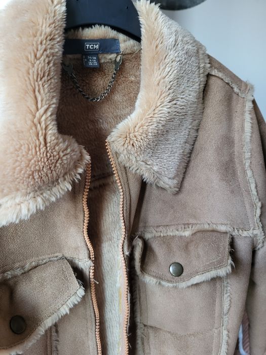 Geaca cu blana maro mărimea S/M