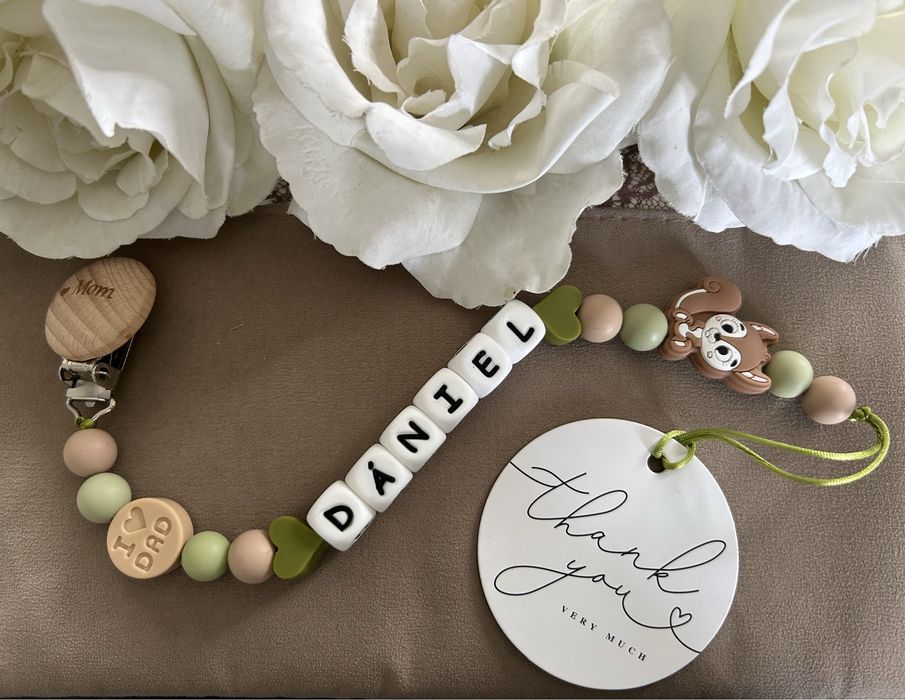 Lant suzeta din silicon cu orice nume