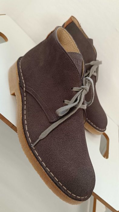 Ghete chukka suede 45 plain toe Carrera NOI piele naturala moale