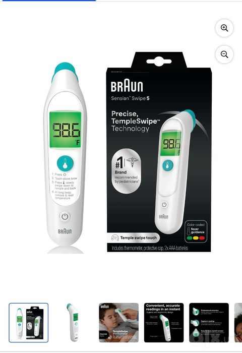 Продаю термометр Braun Sensian Swipe 5 (TempleSwipe)