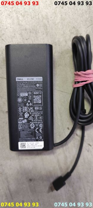 incarcator alimentator original DELL 65W mufa tip C cu proba