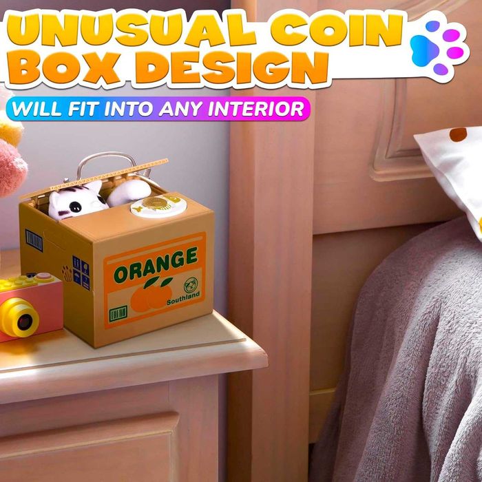 Pusculita interactiva Jucarie Automata pentru Economii cu Mieunat