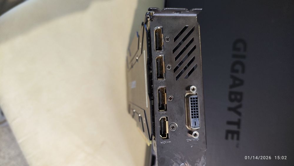 Gigabyte GTX 1080 G1 Gaming – изчистена, със сменена паста, с кутия