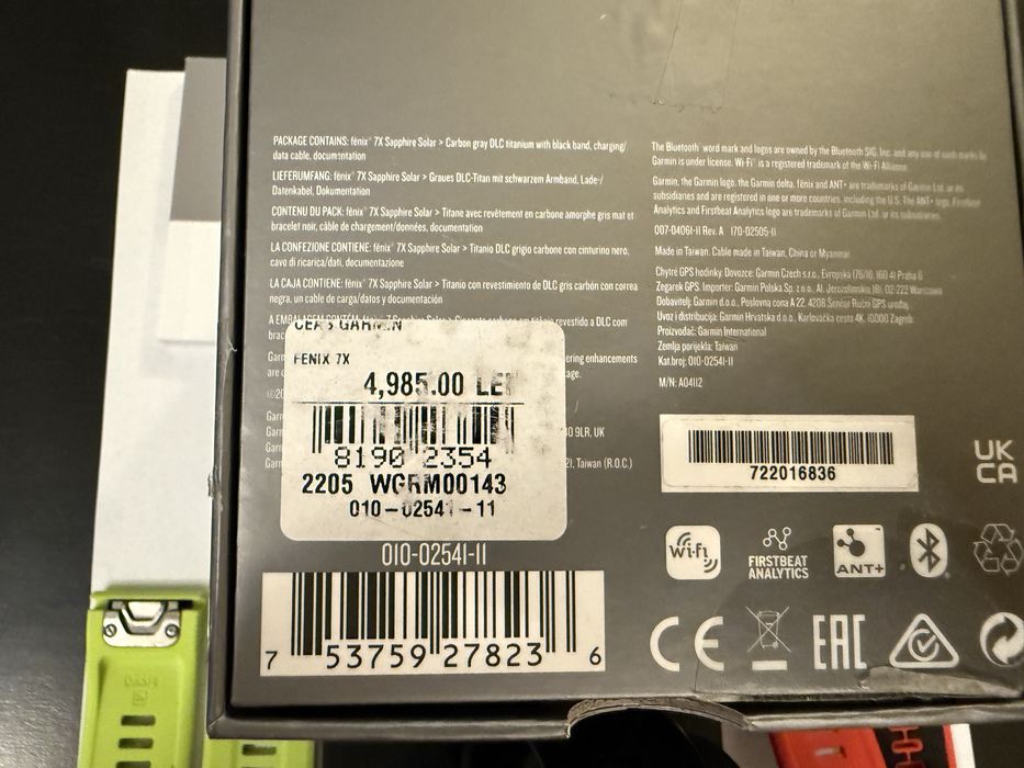 Vand ceas Garmin Fenix 7 X Solar