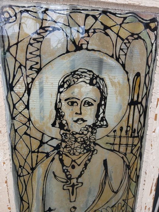 Pictură religioasă pe sticlă