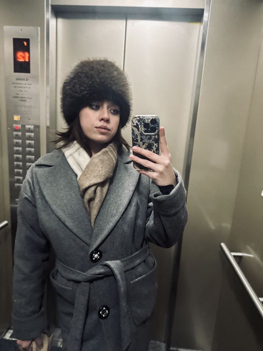 Aisho пальто зимнее серое