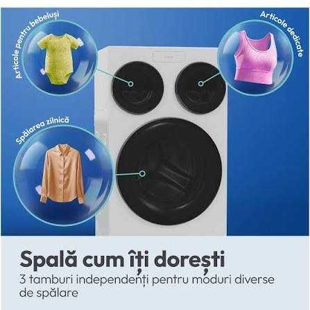 Нова инверторна мултипералня Candy MultiWash MQD 410CBL9-S, 3 барабана, 10+1+1кг
