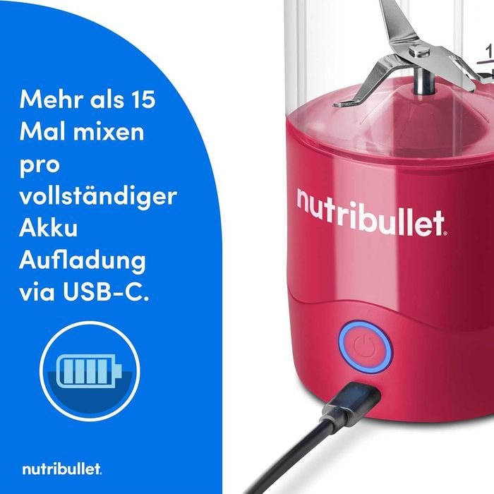 Преносим смути миксер nutribullet NBP003NBL чаша без BPA 475 мл, безжичен