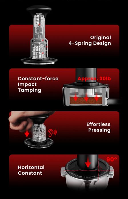 Кофе темпер динамометрический 51 мм для эспрессо MHW-3BOMBER