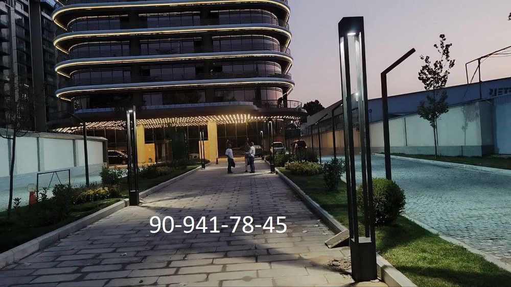 Уличные парковые фонари, торшеры, светильники в стиле hi-tech