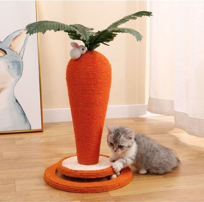 Когтеточка для кошек котов игрушка в форме морковки зоотовар