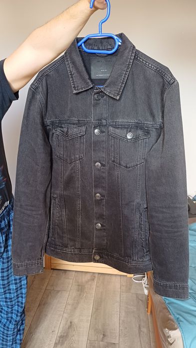 Дънково яке Jack & Jones, черно. Размер L