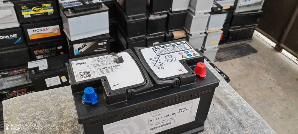 Акумулатор BMW 80 ач, AGM, гаранция и доставка