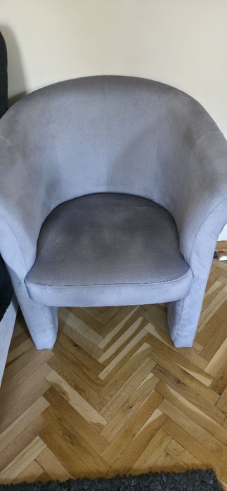 Фотьойл 1 бр в сив цвят