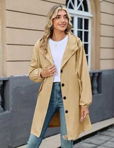 Нов шлифер Дамско пролетно-есенно яке ветроустойчиво с калулка за жени