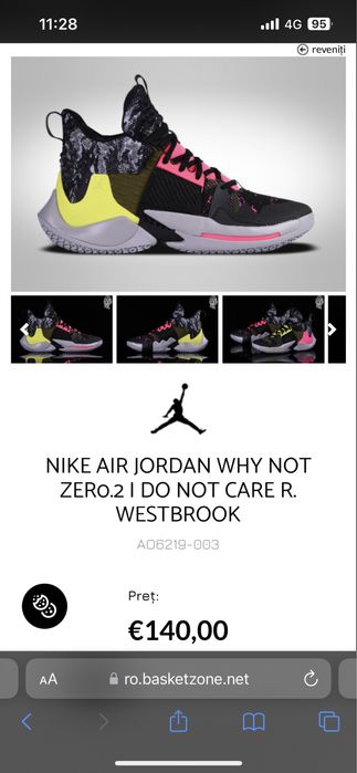 NIKE AIR JORDAN WHY NOT ZER0.2 I Do Not Care R. Westbrook
