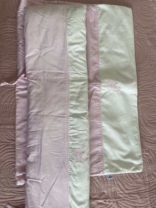 BABY Angel олекотена завивка и обиколник в бебешко-розов цвят