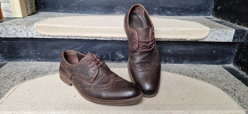 Sara Pen Oxford естествена кожа кафеви