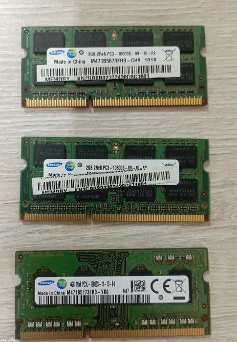 модули памяти на ноутбука  б/у