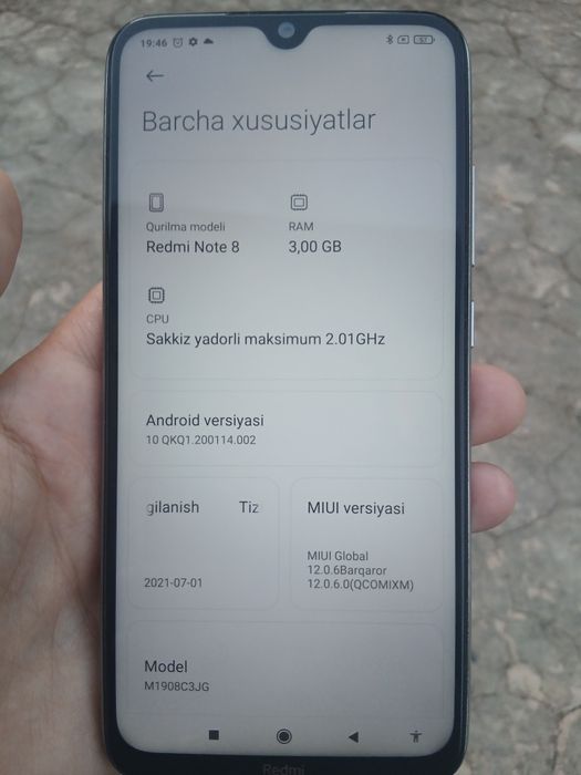 Redmi note 8 sotiladi 500.000