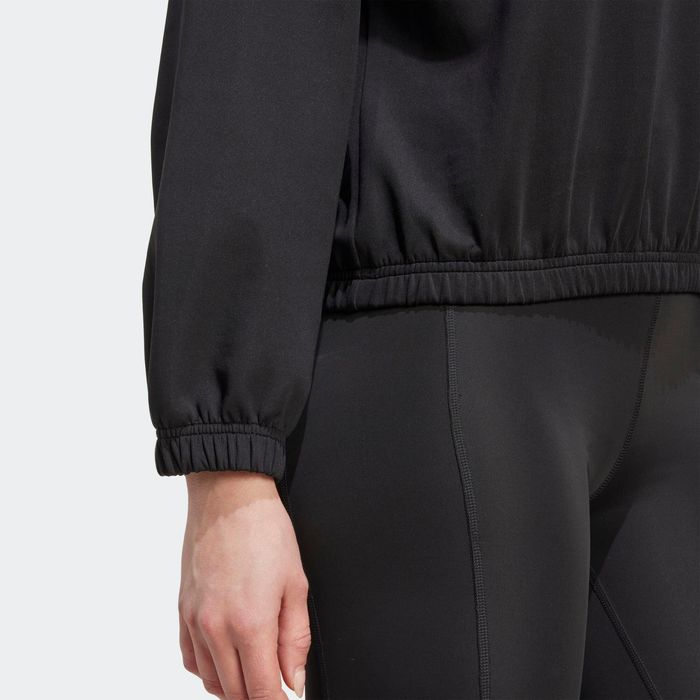 Bluză crop top fitness Adidas Negru Damă - produs resigilat Decathlon